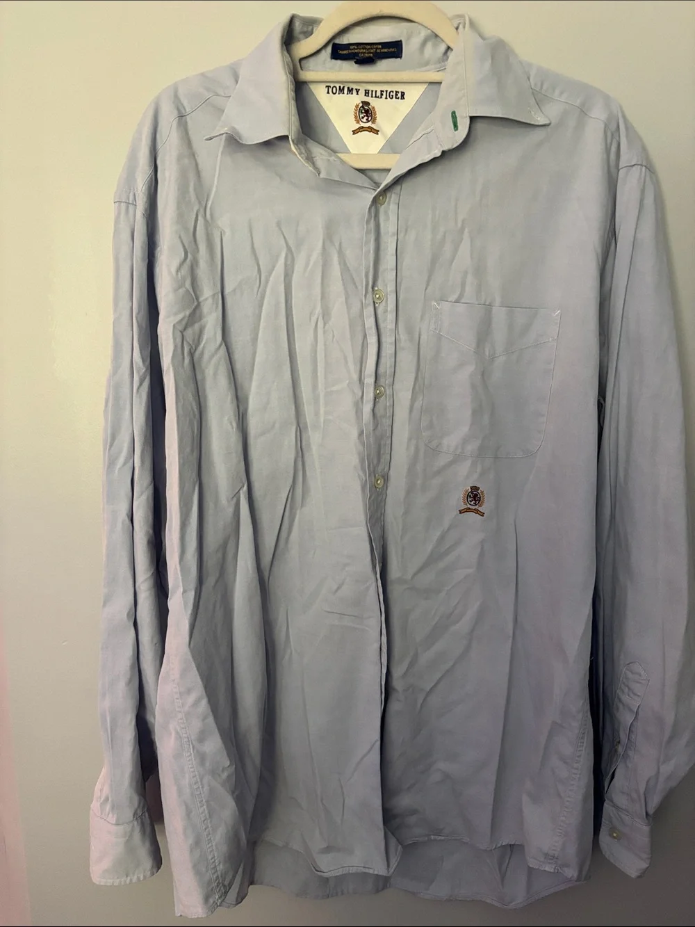 Tommy Hilfiger Light Blue Long Sleeve Dress Shirt